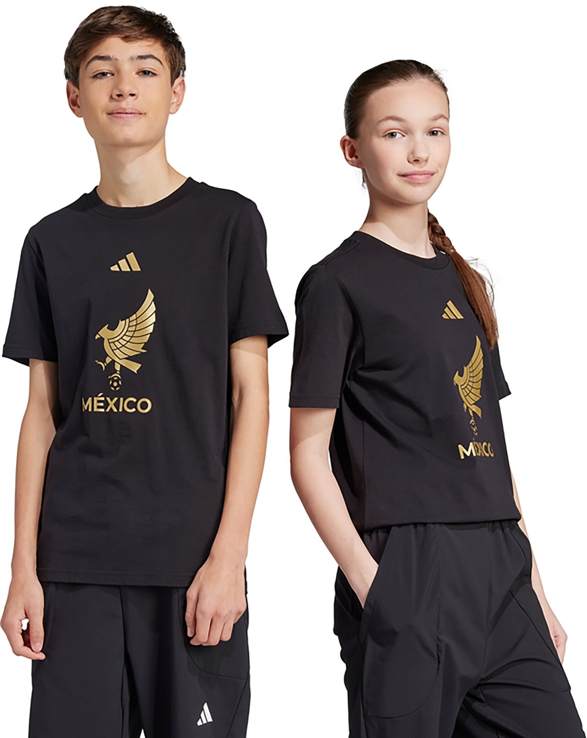 adidas Boys’ FMF Mexico Gold Kit DNA Graphic T-shirt  - view number 6