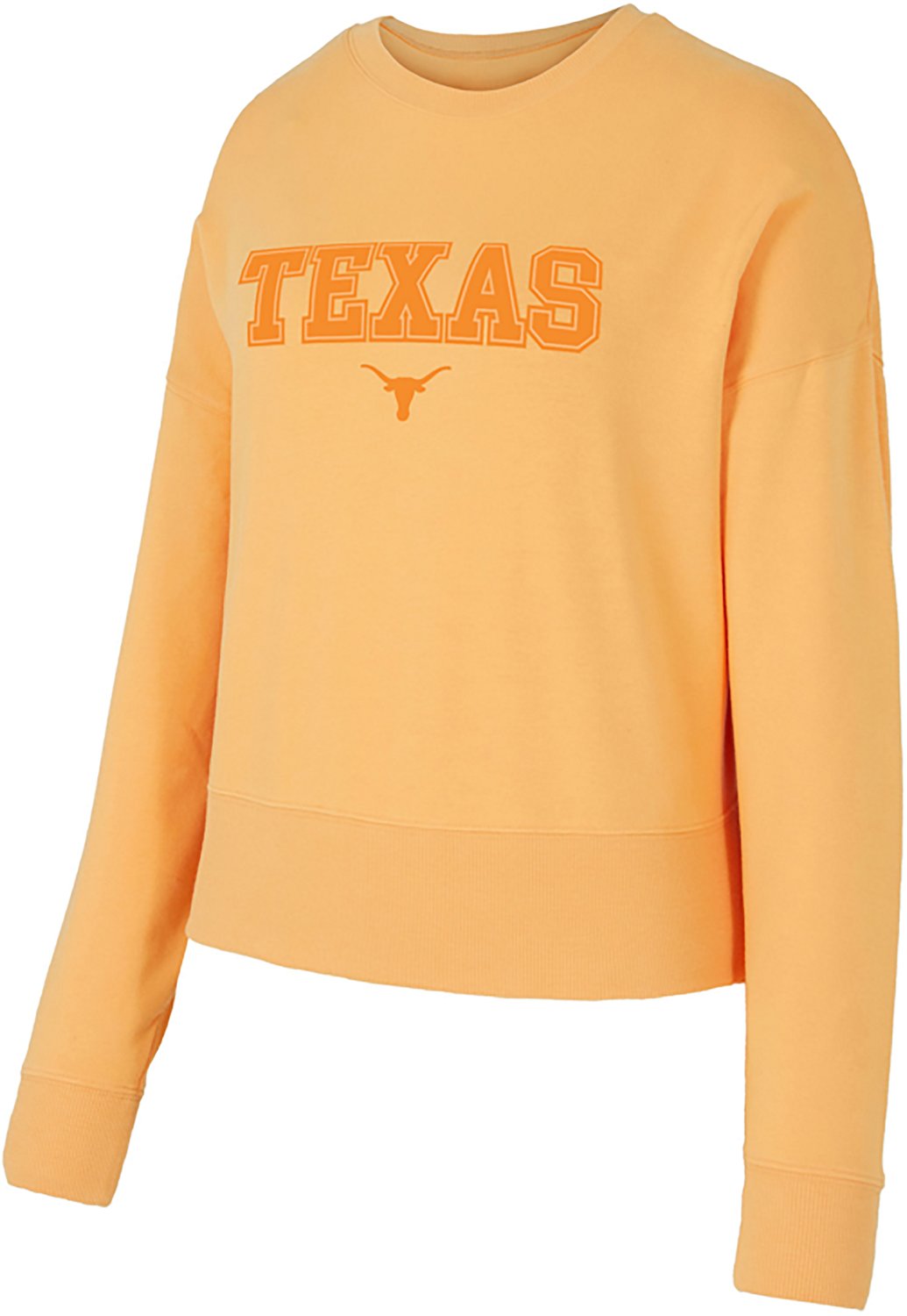 College Concepts Texas Longhorns Women's French Terry Pastel Long Sleeve Elevation Top