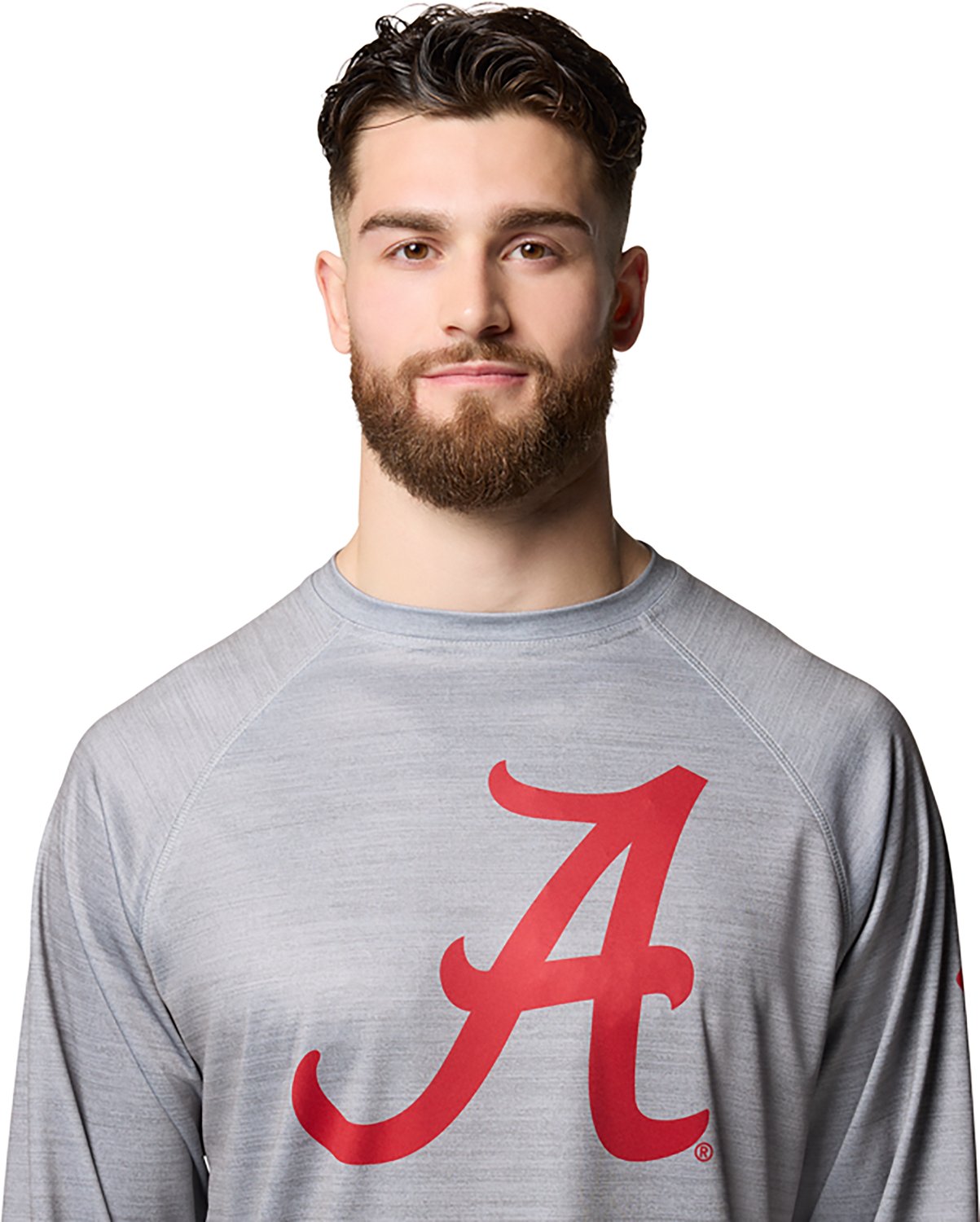 Columbia Sportswear Men's University of Alabama PFG Terminal Tackle Heather Long Sleeve Shirt - view number 4
