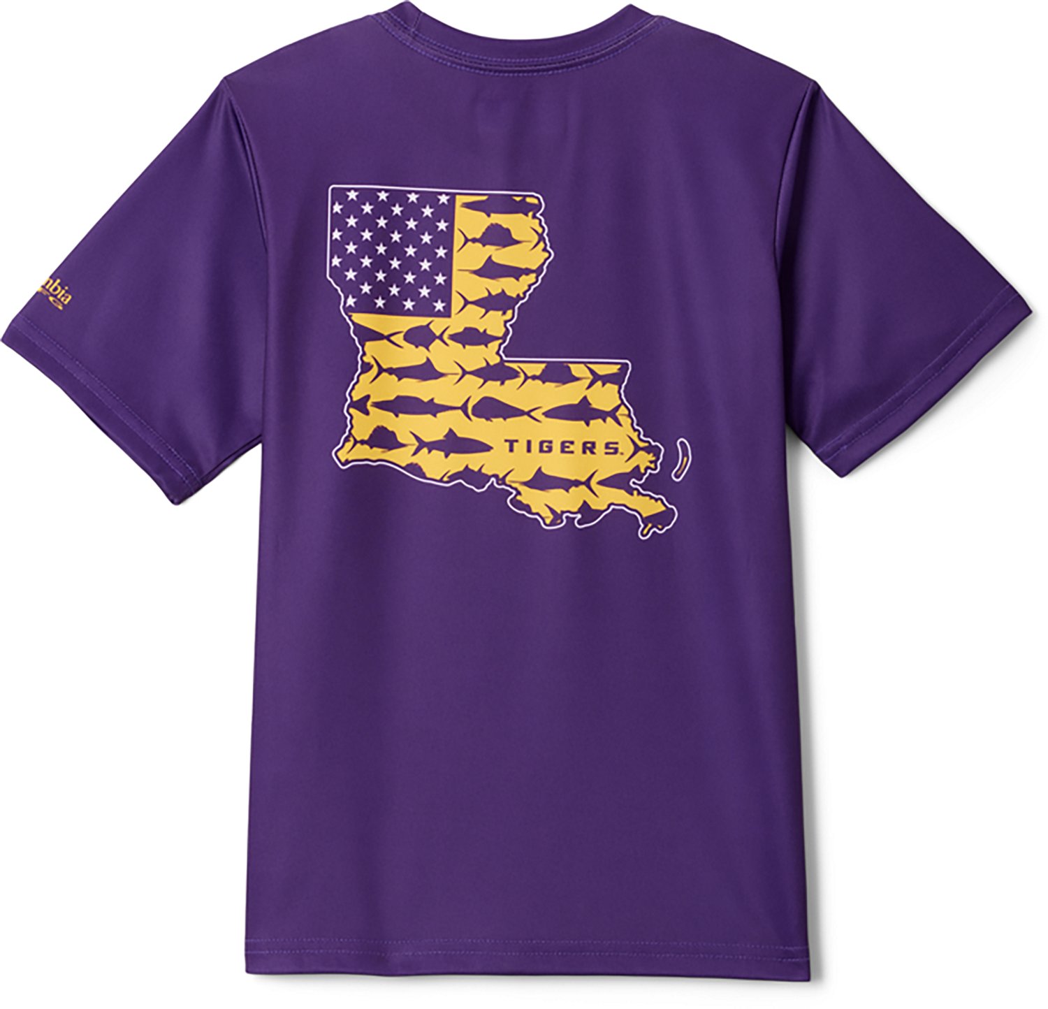 Columbia Sportswear Youth Louisiana State University Flag Terminal Tackle T-shirt - view number 2