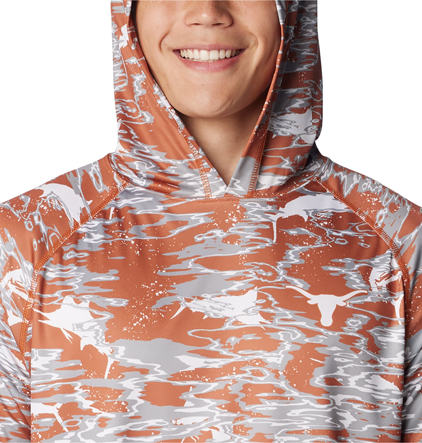 Columbia Sportswear Men's University of Texas Rippled Super Terminal Tackle Hoodie  - view number 4
