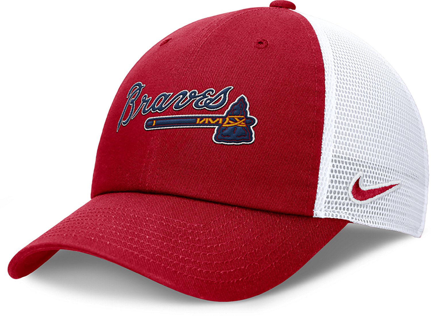 Nike Men's Braves Club Evergreen Unstructured Adjustable Meshback Cap