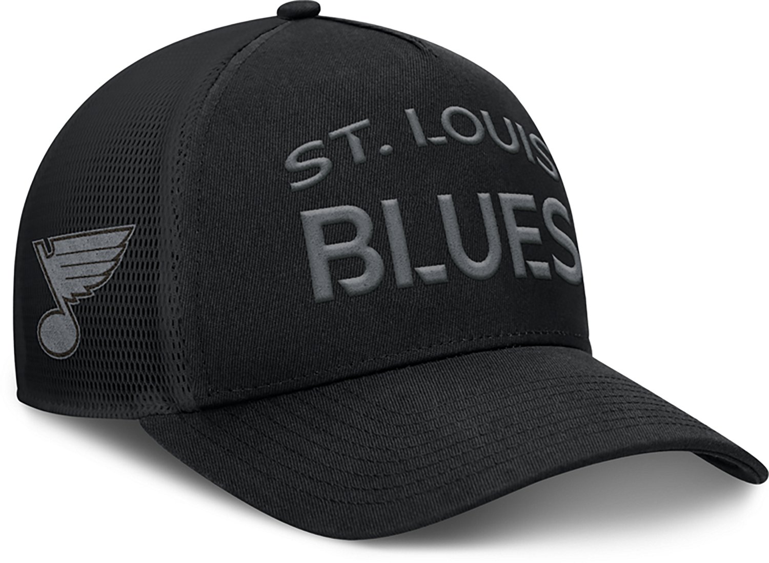 Fanatics Blues Road 6 Structured Adjustable A frame Meshback Cap - view number 3