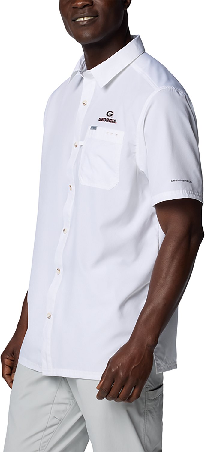 Columbia Georgia Bulldogs PFG Slack Tide Omni-Shade Button-Up Camp Shirt                                                         - view number 3