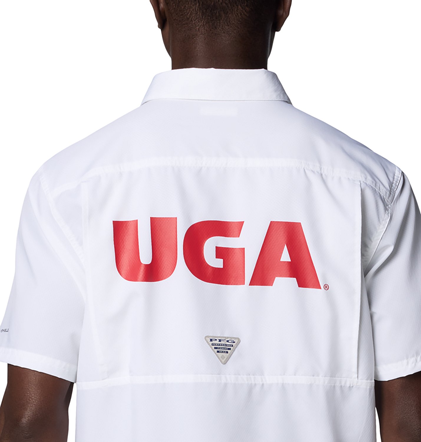 Columbia Georgia Bulldogs PFG Slack Tide Omni-Shade Button-Up Camp Shirt                                                         - view number 5