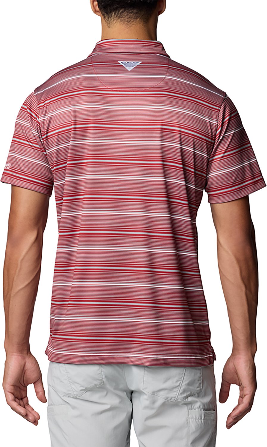 Columbia Oklahoma Sooners PFG Super Terminal Tackle Omni-Shade Stripe Polo