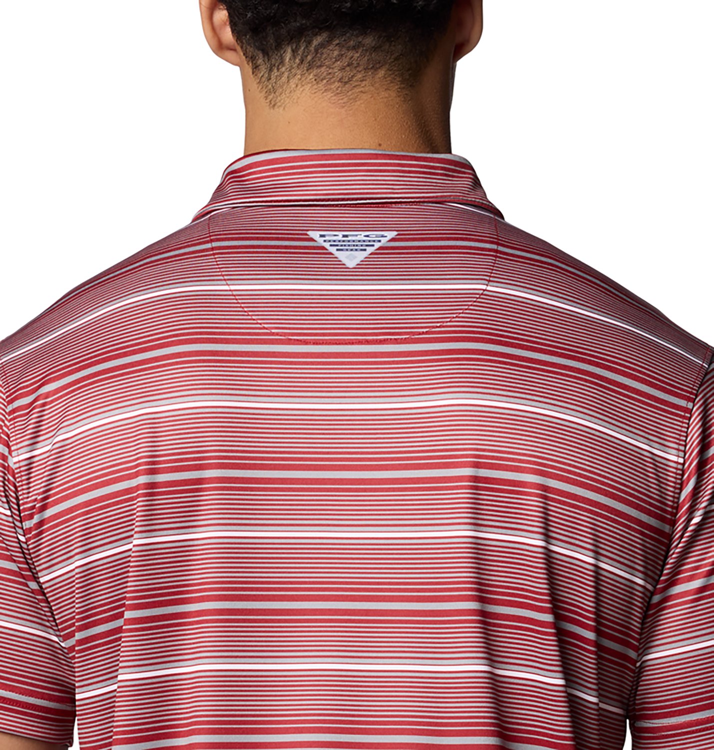 Columbia Oklahoma Sooners PFG Super Terminal Tackle Omni-Shade Stripe Polo