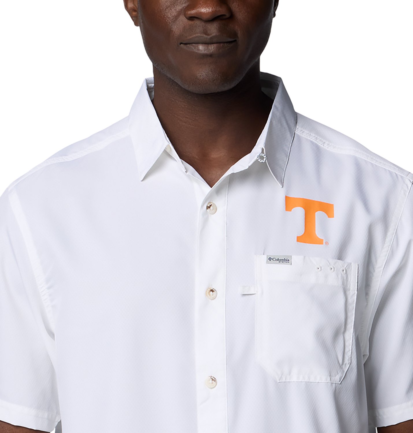 Columbia Tennessee Volunteers PFG Slack Tide Omni-Shade Button-Up Camp Shirt - view number 4