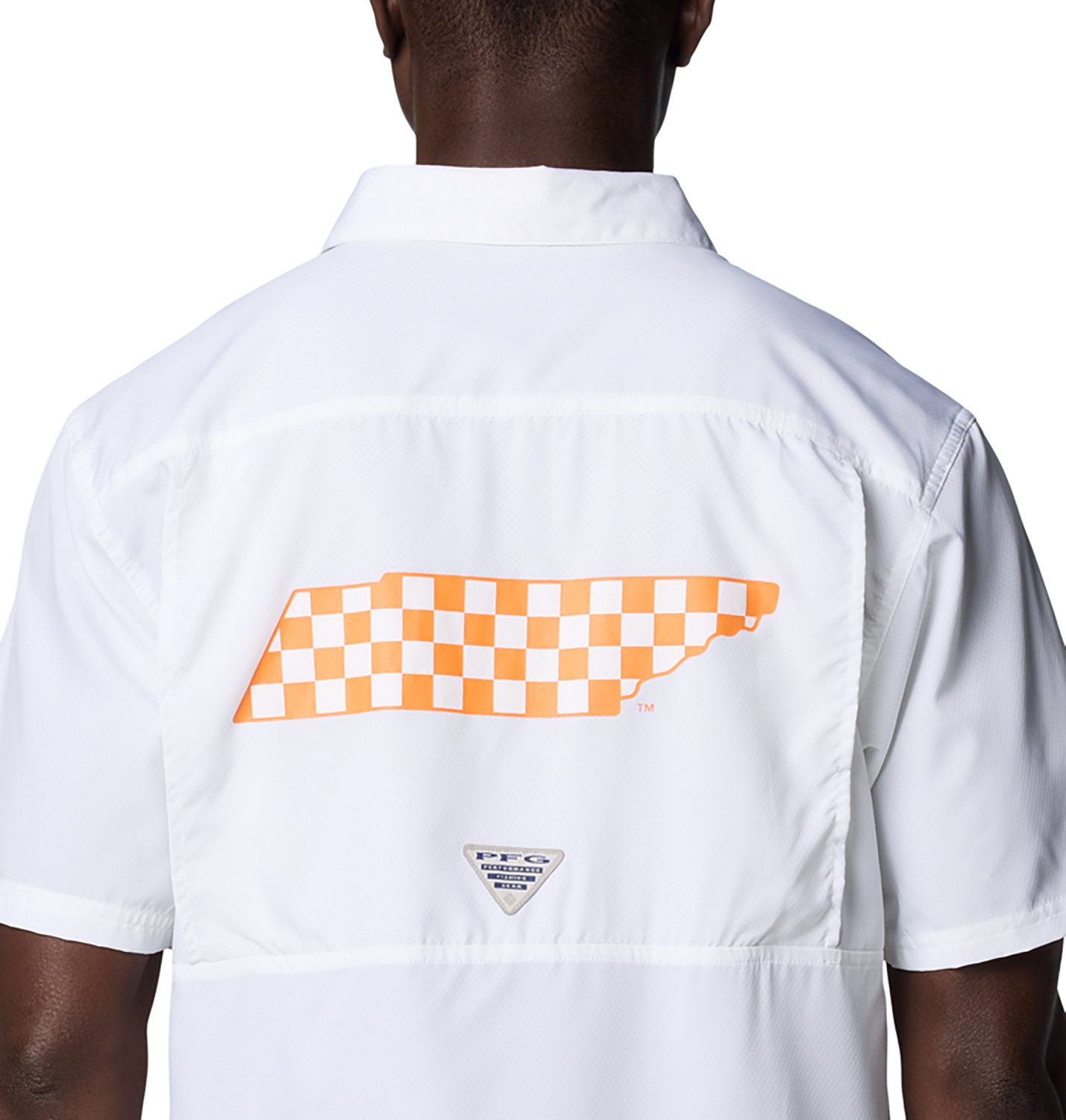 Columbia Tennessee Volunteers PFG Slack Tide Omni-Shade Button-Up Camp Shirt - view number 5