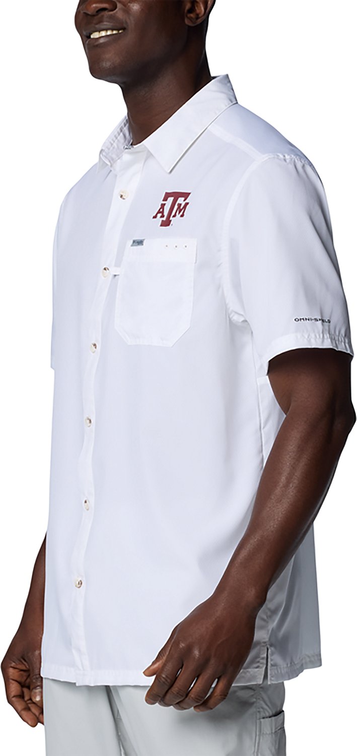 Columbia Sportswear Men's Texas A&M Aggies Logo Slack Tide Camp Short Sleeve Shirt                                               - view number 3