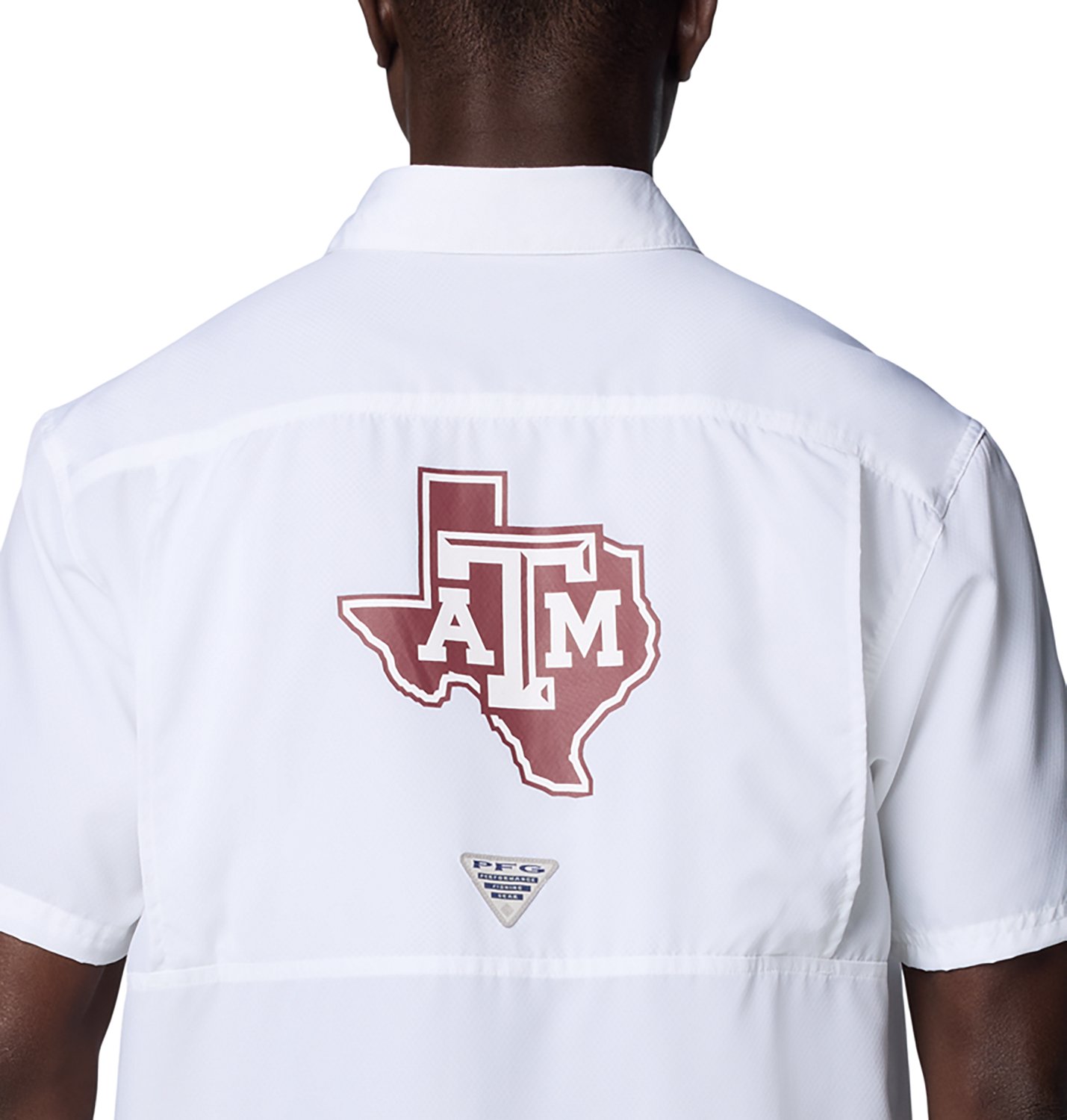 Columbia Sportswear Men's Texas A&M Aggies Logo Slack Tide Camp Short Sleeve Shirt                                               - view number 5