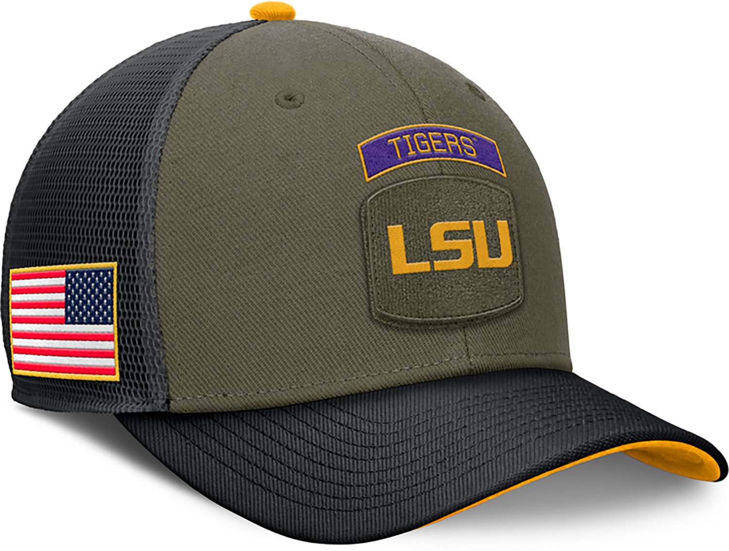 Nike LSU Rise Military Appreciation Trucker Hat - view number 3
