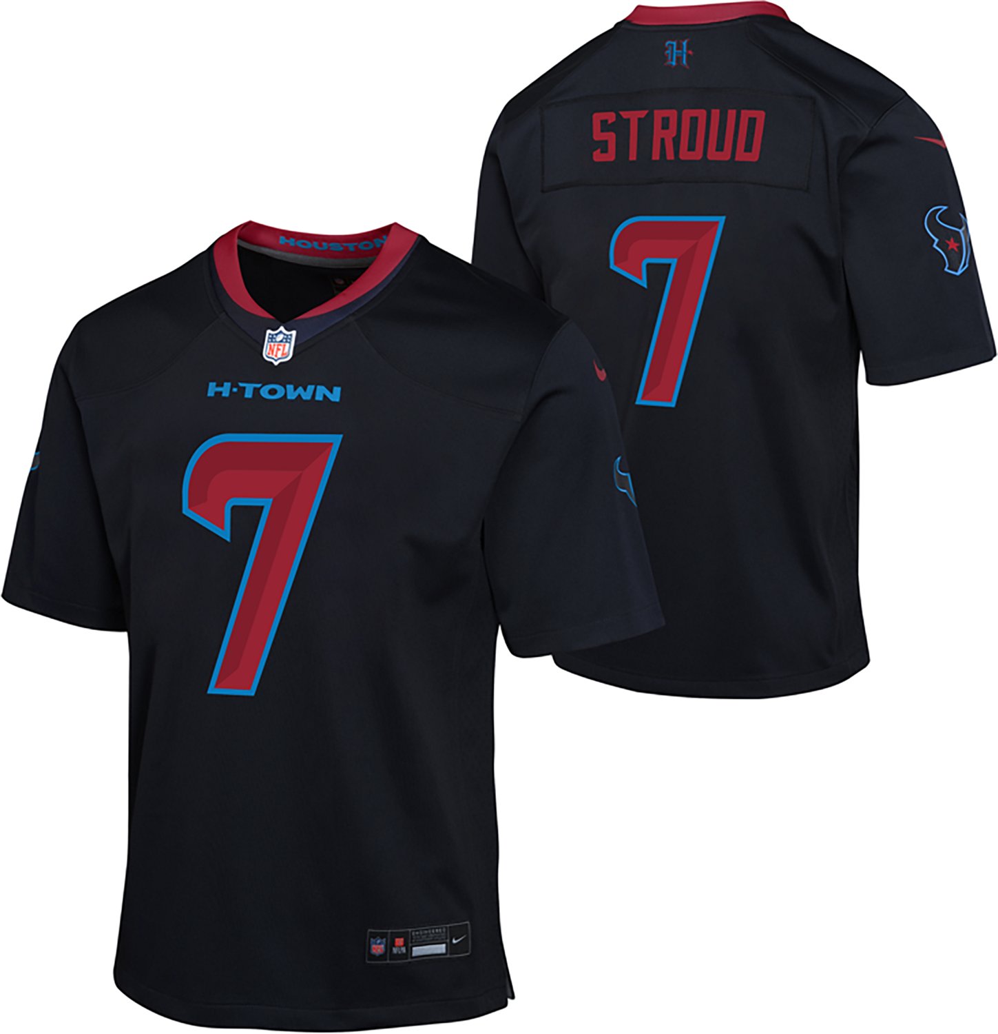 Nike Kids' Houston Texans C.J. Stroud Color Rush Alternate Game Jersey - view number 3