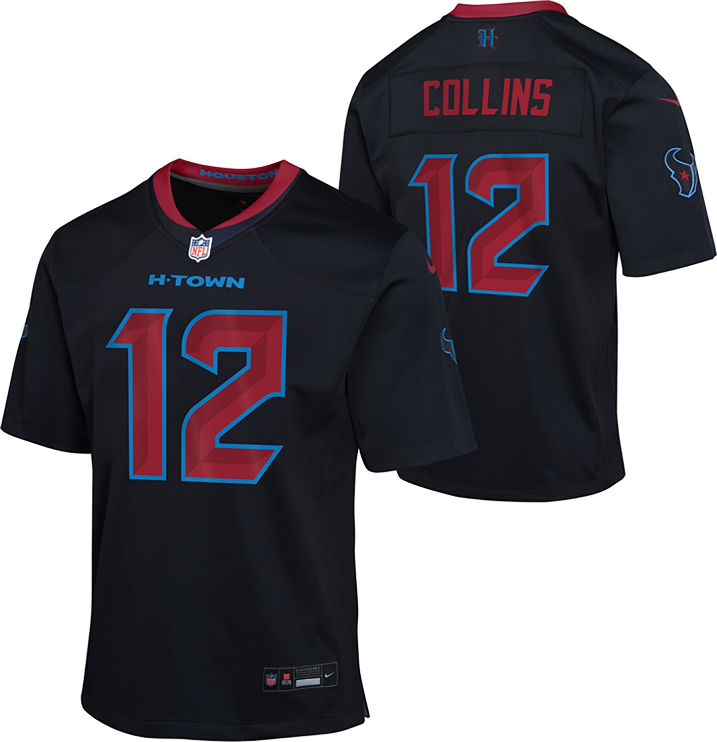 Nike Kids' Houston Texans Nico Collins Color Rush Alternate Game Jersey - view number 3
