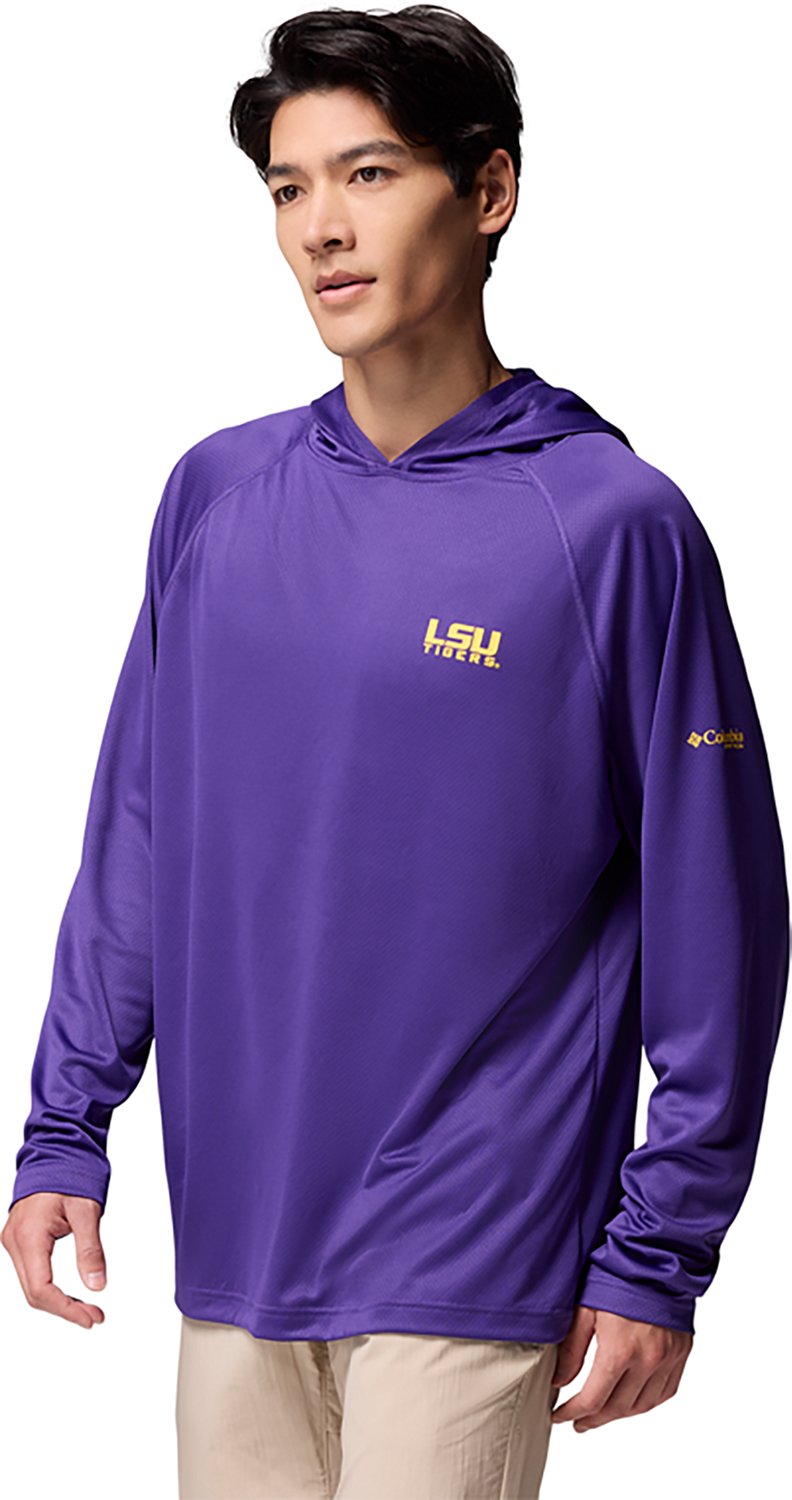Columbia Sportswear LSU Tigers Men's PFG Solar Stream Hoodie - view number 3