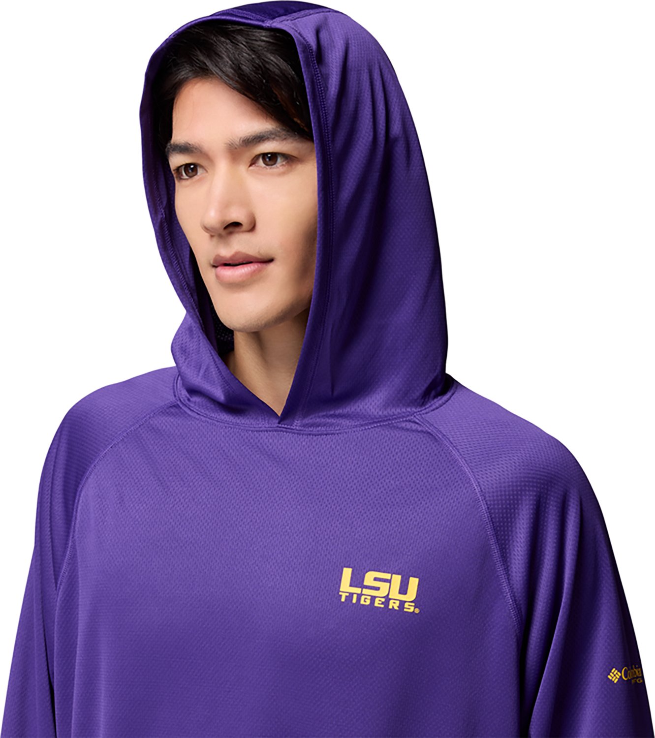 Columbia Sportswear LSU Tigers Men's PFG Solar Stream Hoodie - view number 4