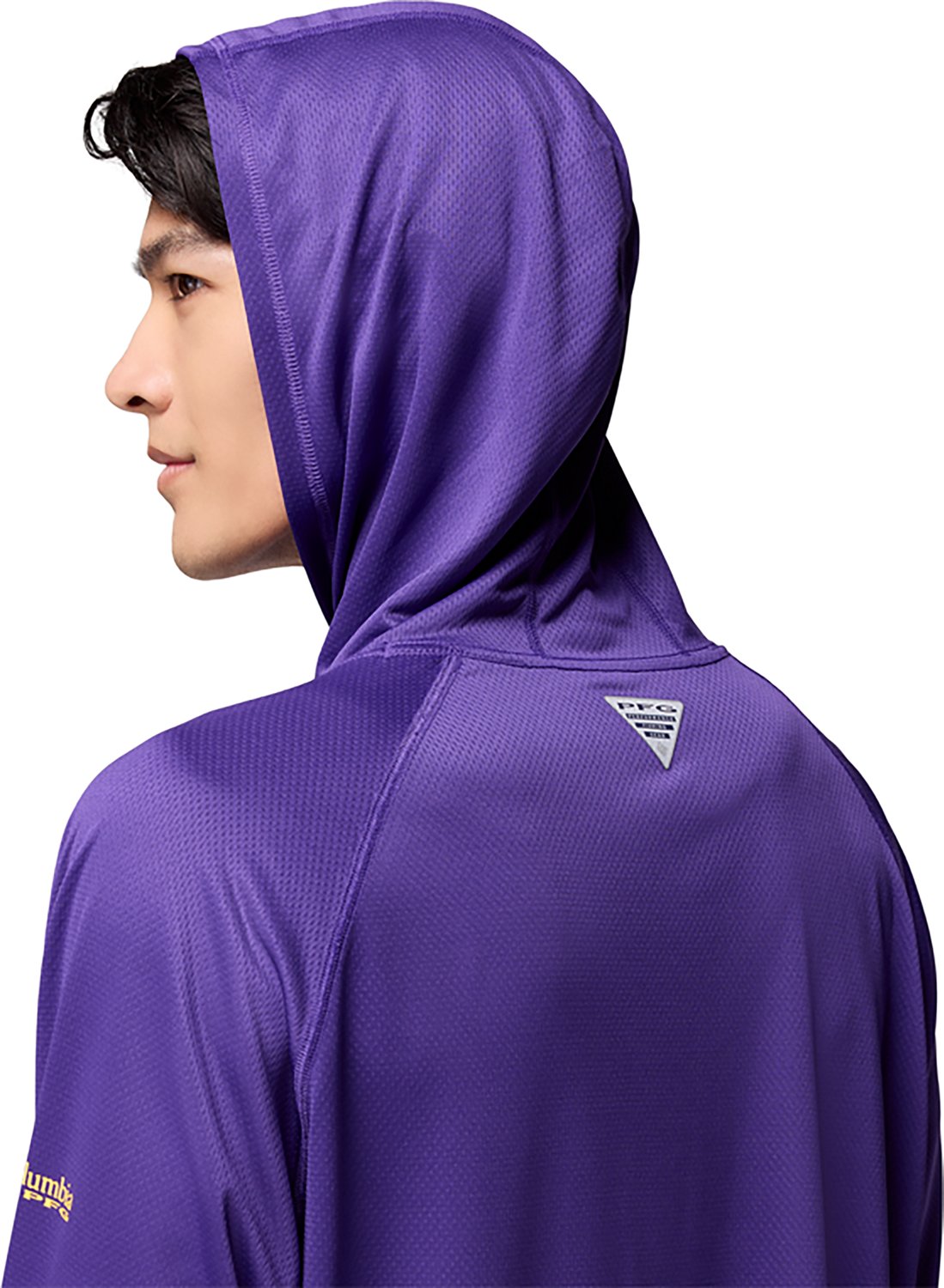 Columbia Sportswear LSU Tigers Men's PFG Solar Stream Hoodie - view number 5
