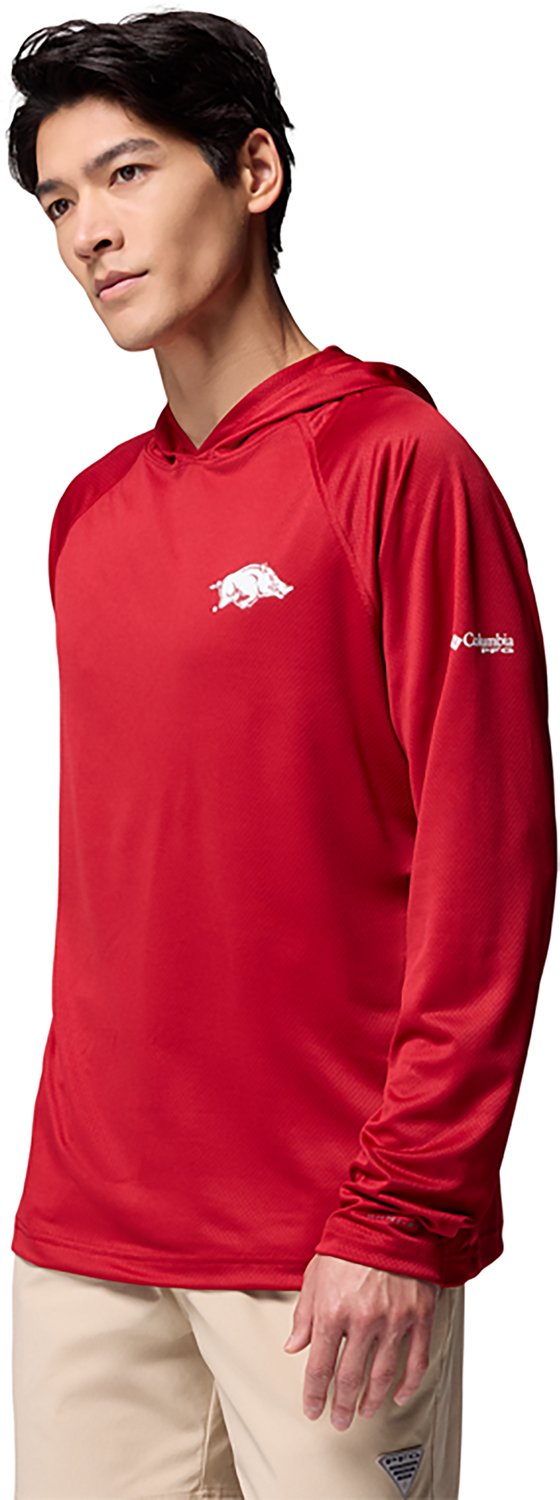 Columbia Sportswear Men's Arkansas Razorbacks Collegiate PFG Solar Stream Hoodie                                                 - view number 3