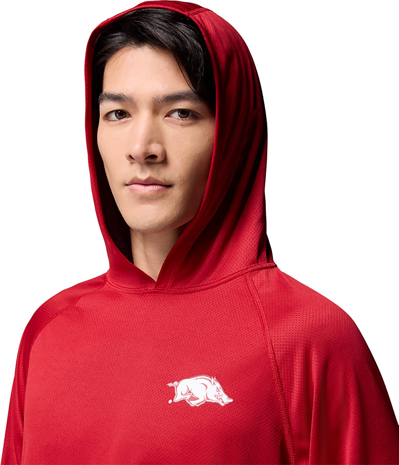 Columbia Sportswear Men's Arkansas Razorbacks Collegiate PFG Solar Stream Hoodie                                                 - view number 4