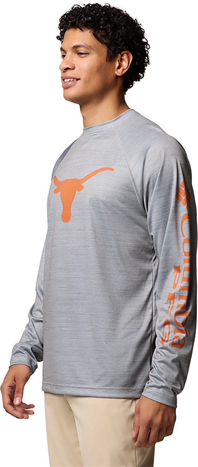 Columbia Sportswear Men's Texas Longhorns Terminal Tackle Logo Heather Long Sleeve Shirt - view number 3