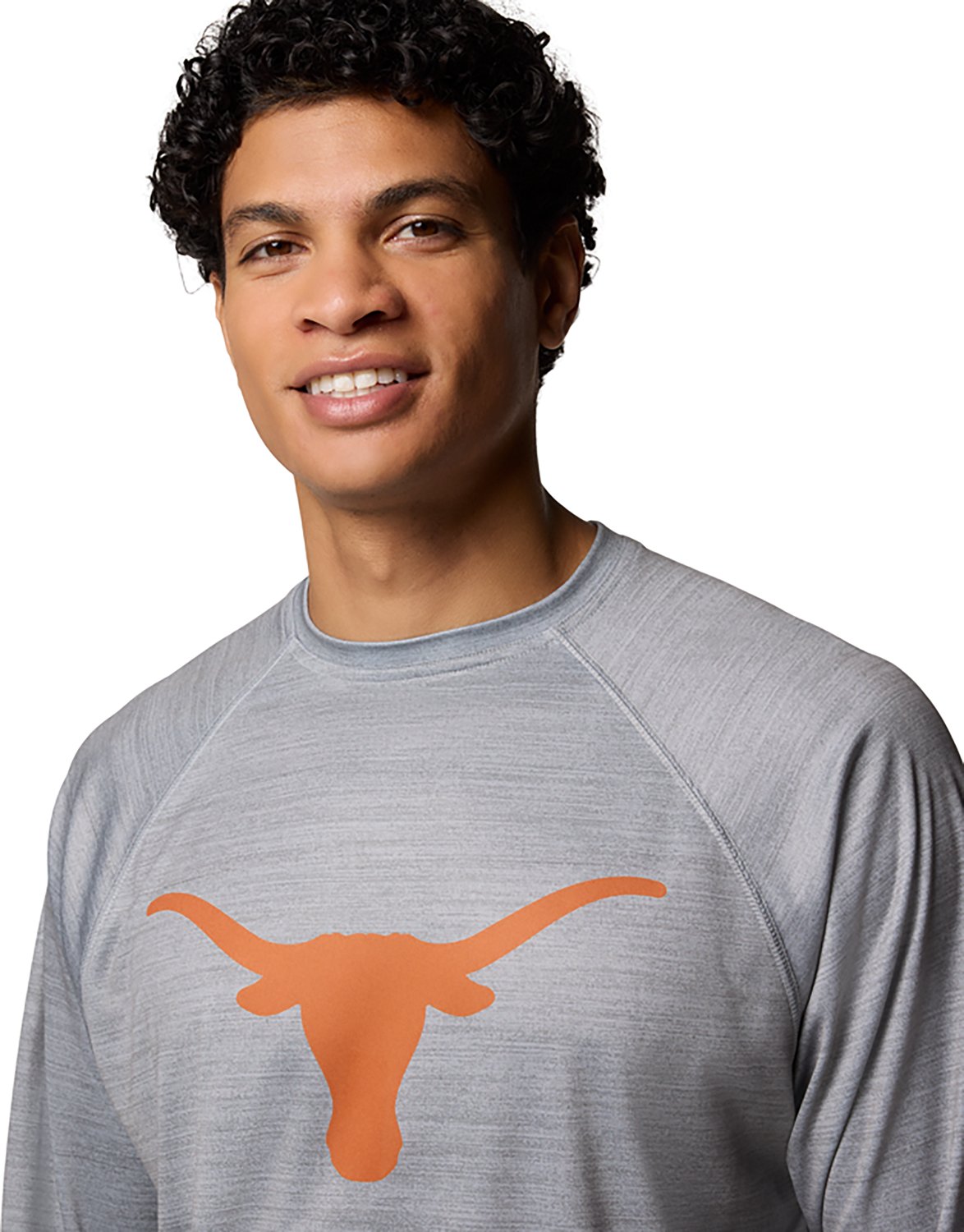 Columbia Sportswear Men's Texas Longhorns Terminal Tackle Logo Heather Long Sleeve Shirt - view number 4