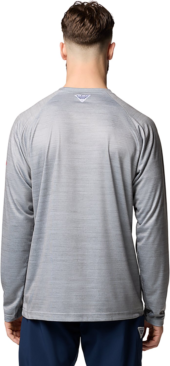 Columbia Sportswear Men's University of Georgia Collegiate PFG Terminal Tackle Heather Long Sleeve Graphic T-shirt - view number 2