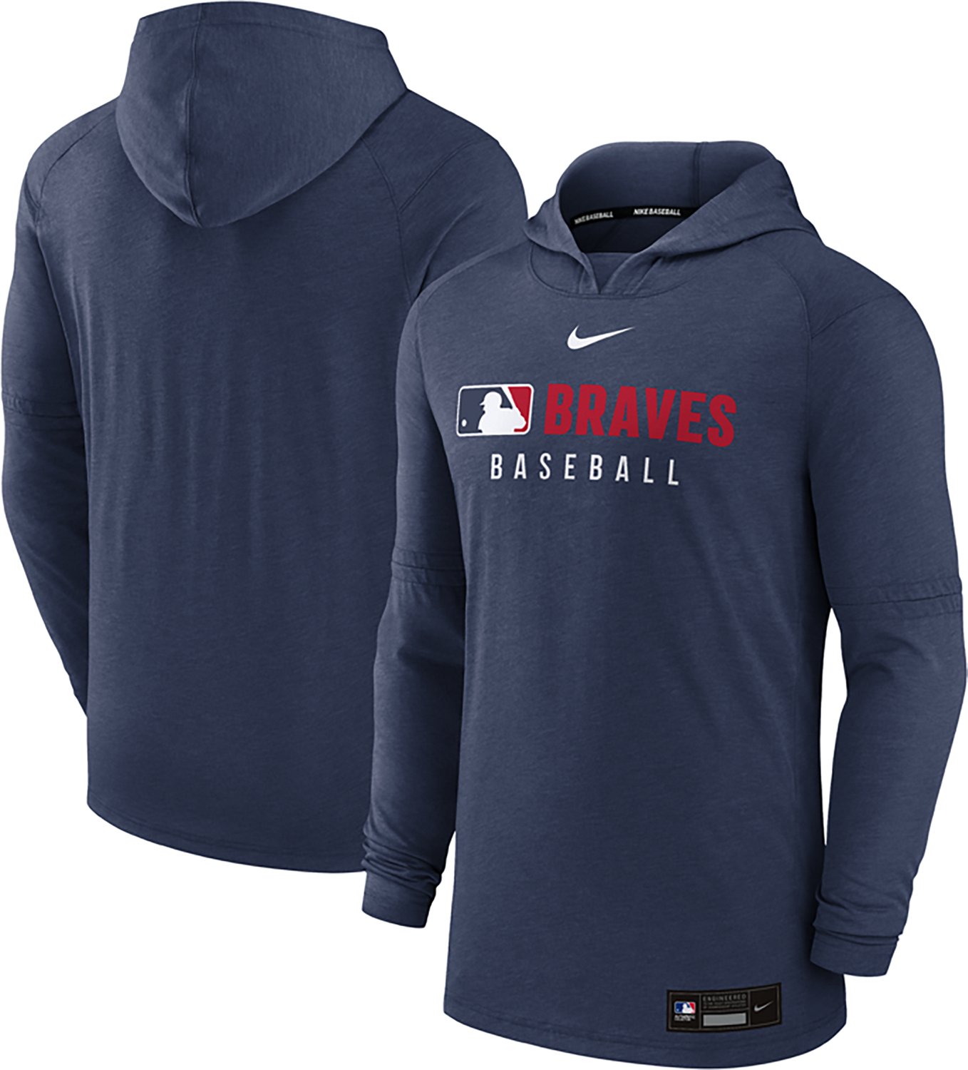 Nike Men's Atlanta Braves Authentic Collection Long Sleeve Hoodie - view number 3