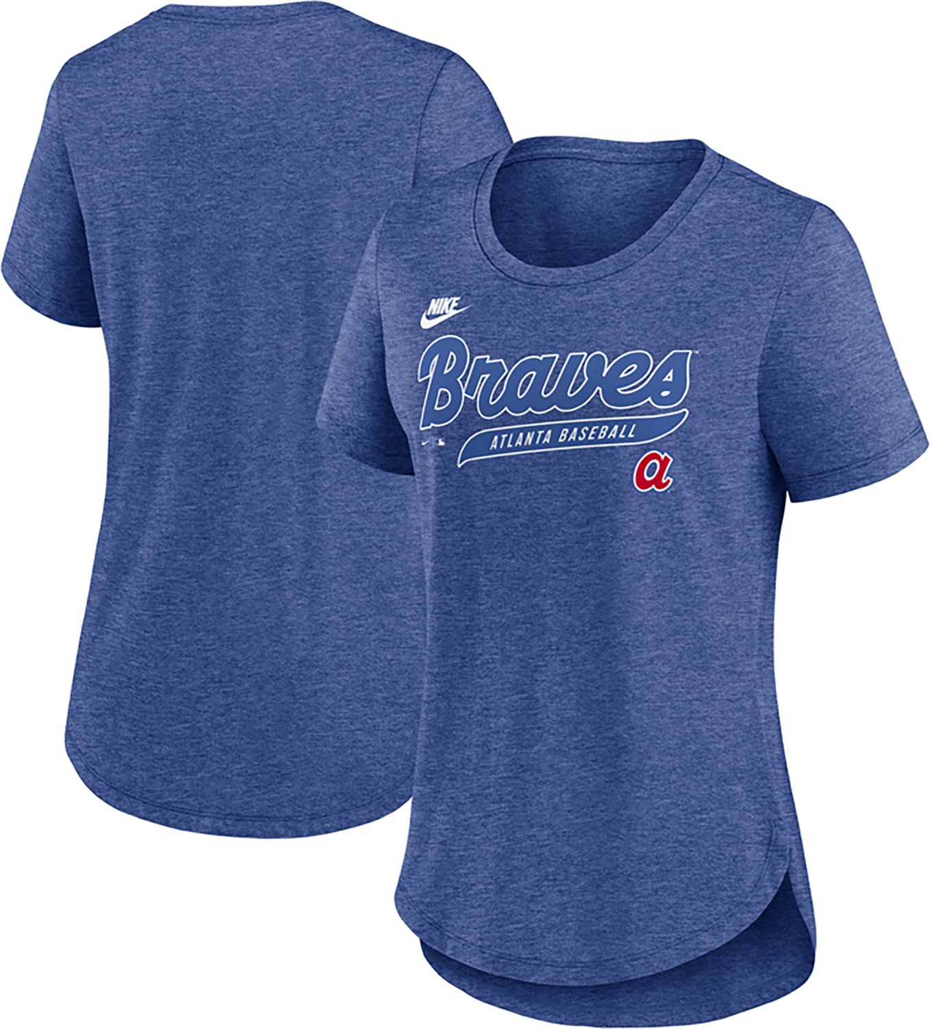 Nike Women's Braves Cooperstown Script Tail T-shirt - view number 3
