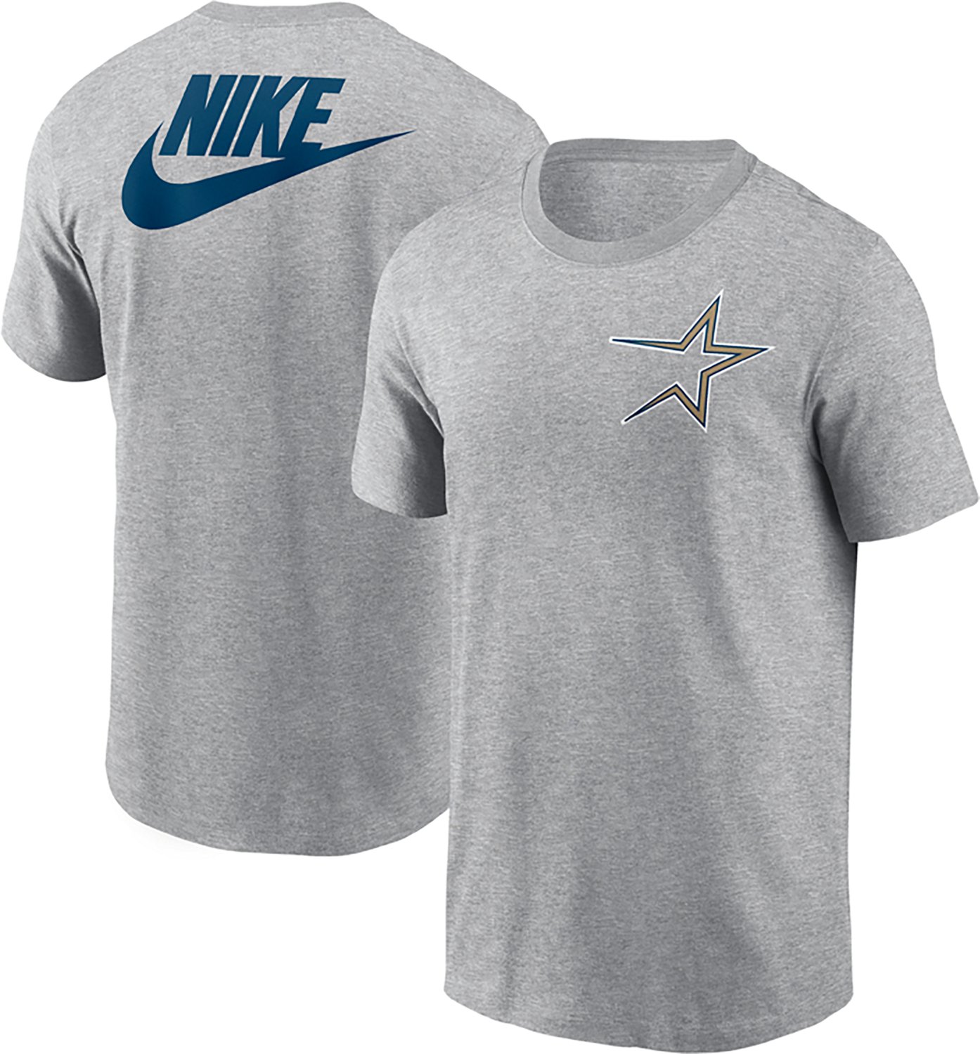 Nike Men's Astros Cooperstown Large Logo 2 Hit T-shirt - view number 2