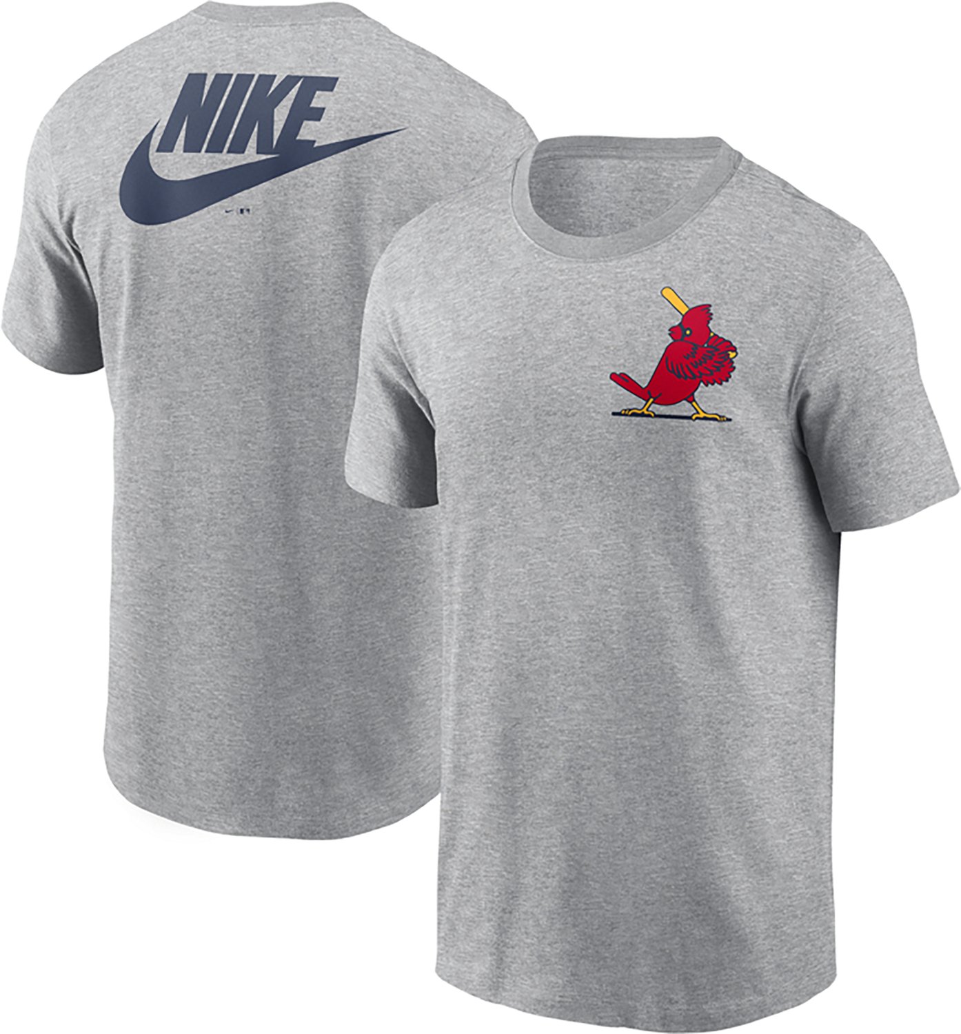 Nike Men's Cardinals Cooperstown Large Logo 2 Hit T-shirt - view number 3