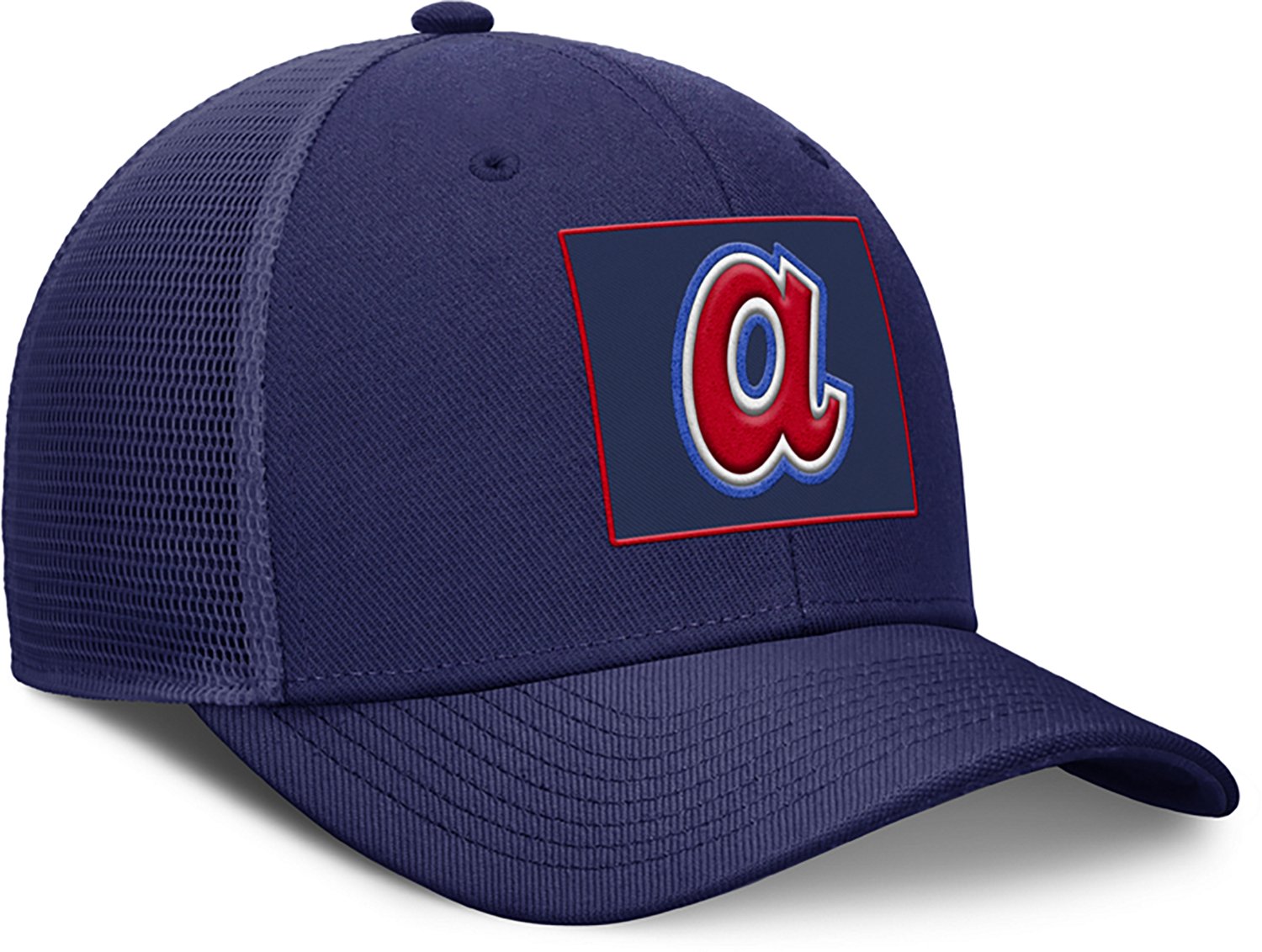 Nike Men's Braves Cooperstown Rise Structured Trucker Cap - view number 3