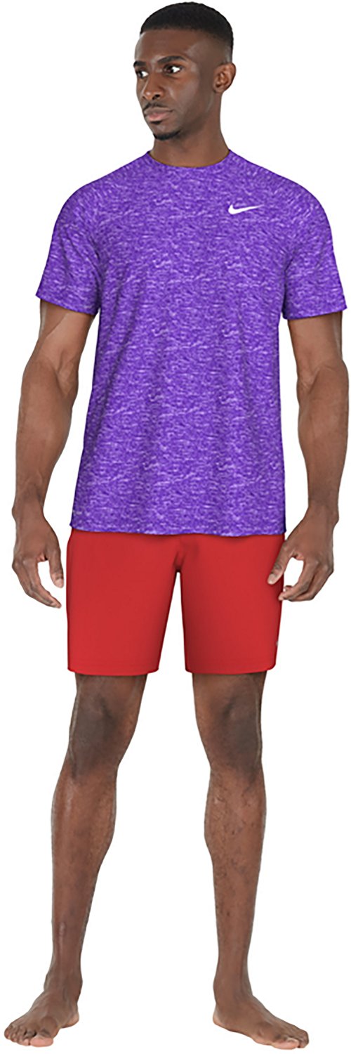 Nike Men's Heather Short Sleeve Hydroguard Swim Shirt                                                                            - view number 3