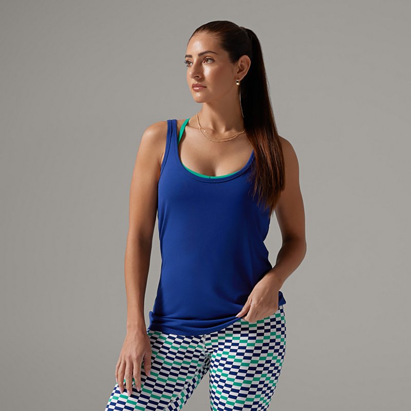 Tavi Women's Fitted Swoop Tank - Deep navy