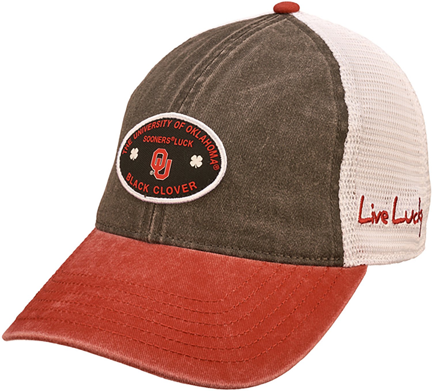 Black Clover Men's University of Oklahoma Retro Adjustable Trucker Cap - view number 2