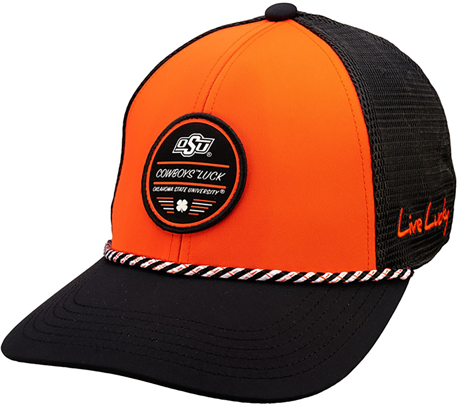 Black Clover Men's Oklahoma State University Gamer Adjustable Trucker Cap - view number 2