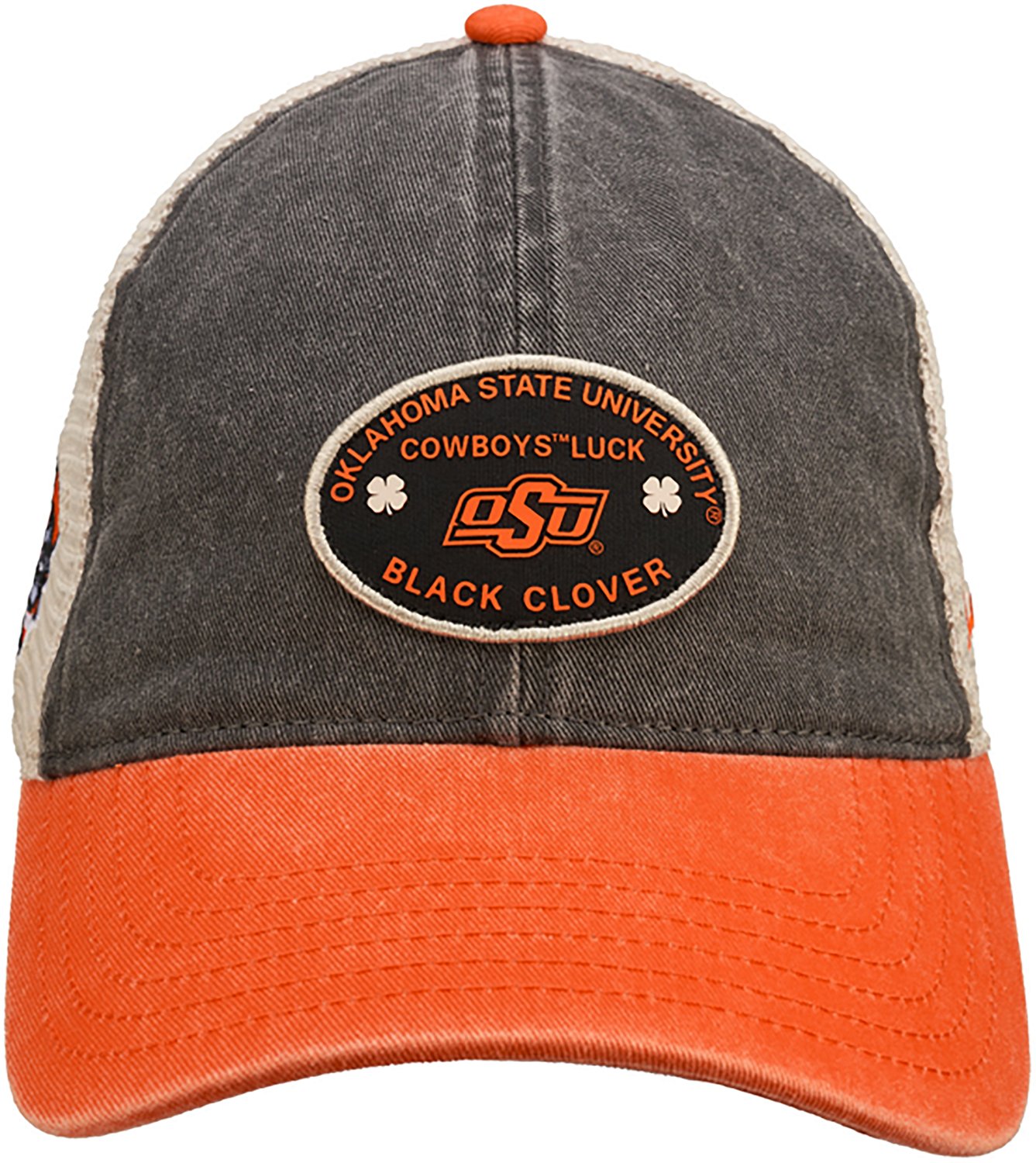 Black Clover Men's Oklahoma State University Retro Adjustable Trucker Cap