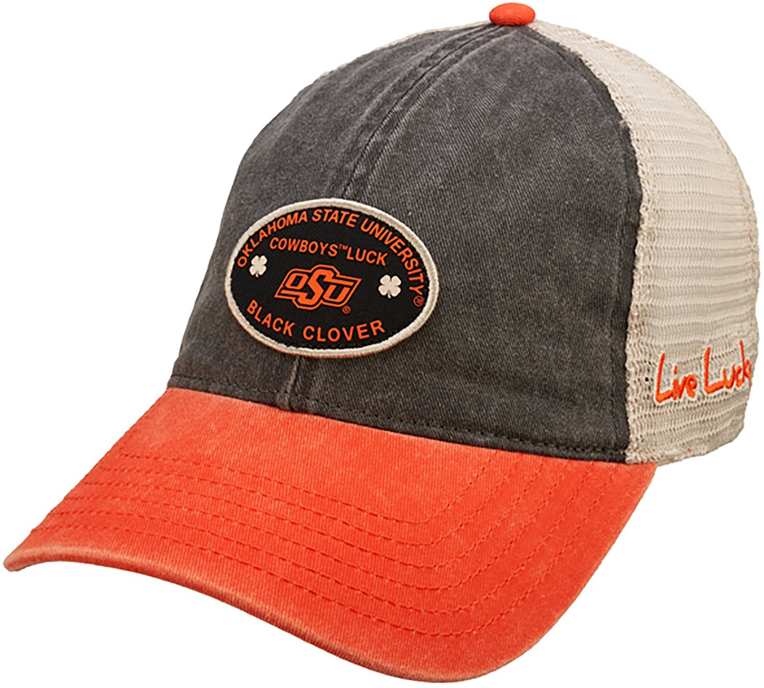 Black Clover Men's Oklahoma State University Retro Adjustable Trucker Cap - view number 2