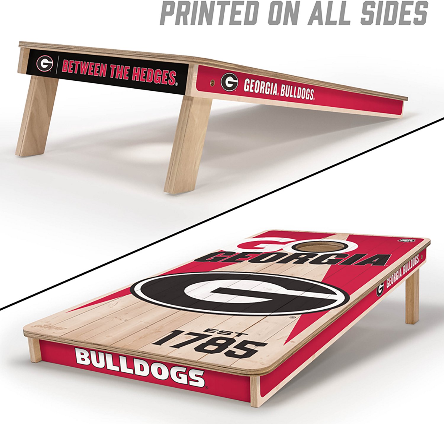 YouTheFan Georgia Bulldogs 2 ft x 4 ft Solid Wood Cornhole Set - view number 4