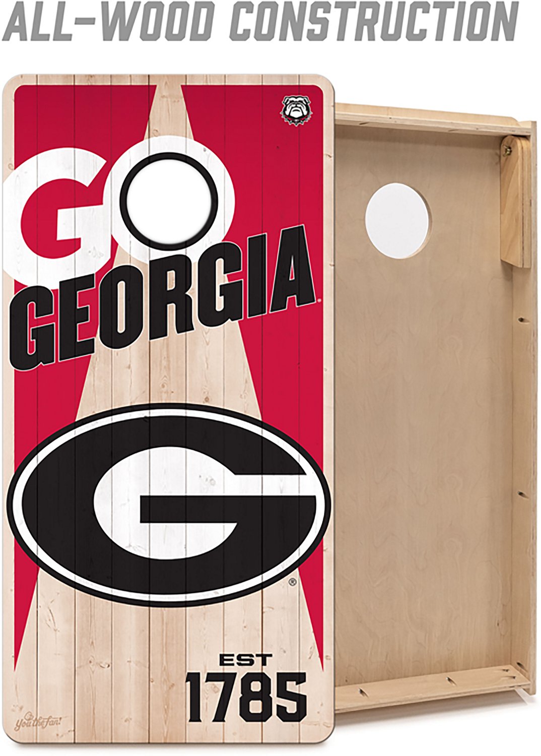 YouTheFan Georgia Bulldogs 2 ft x 4 ft Solid Wood Cornhole Set - view number 3