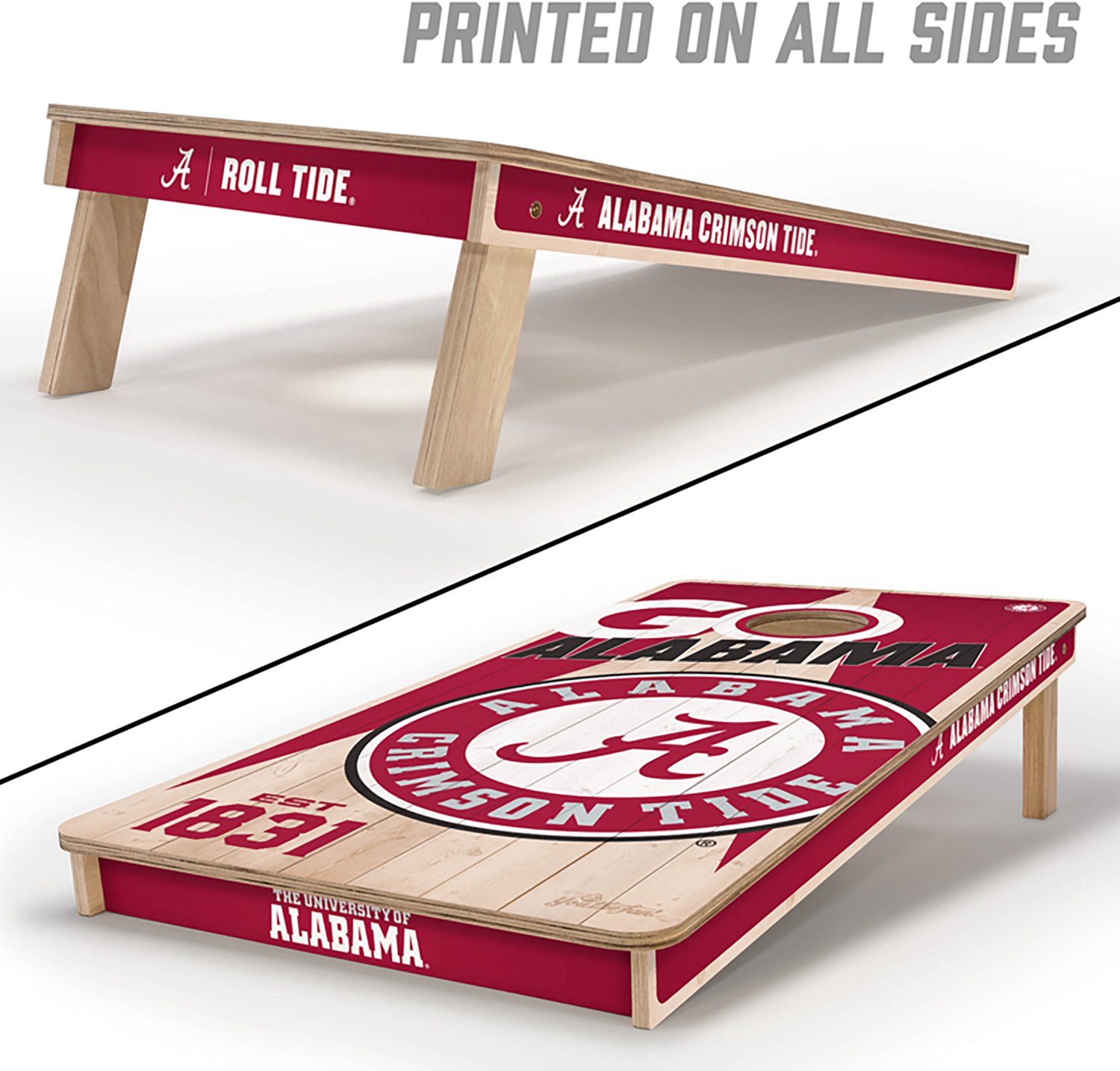 YouTheFan Alabama Crimson Tide 2 ft x 4 ft Solid Wood Cornhole Set - view number 4