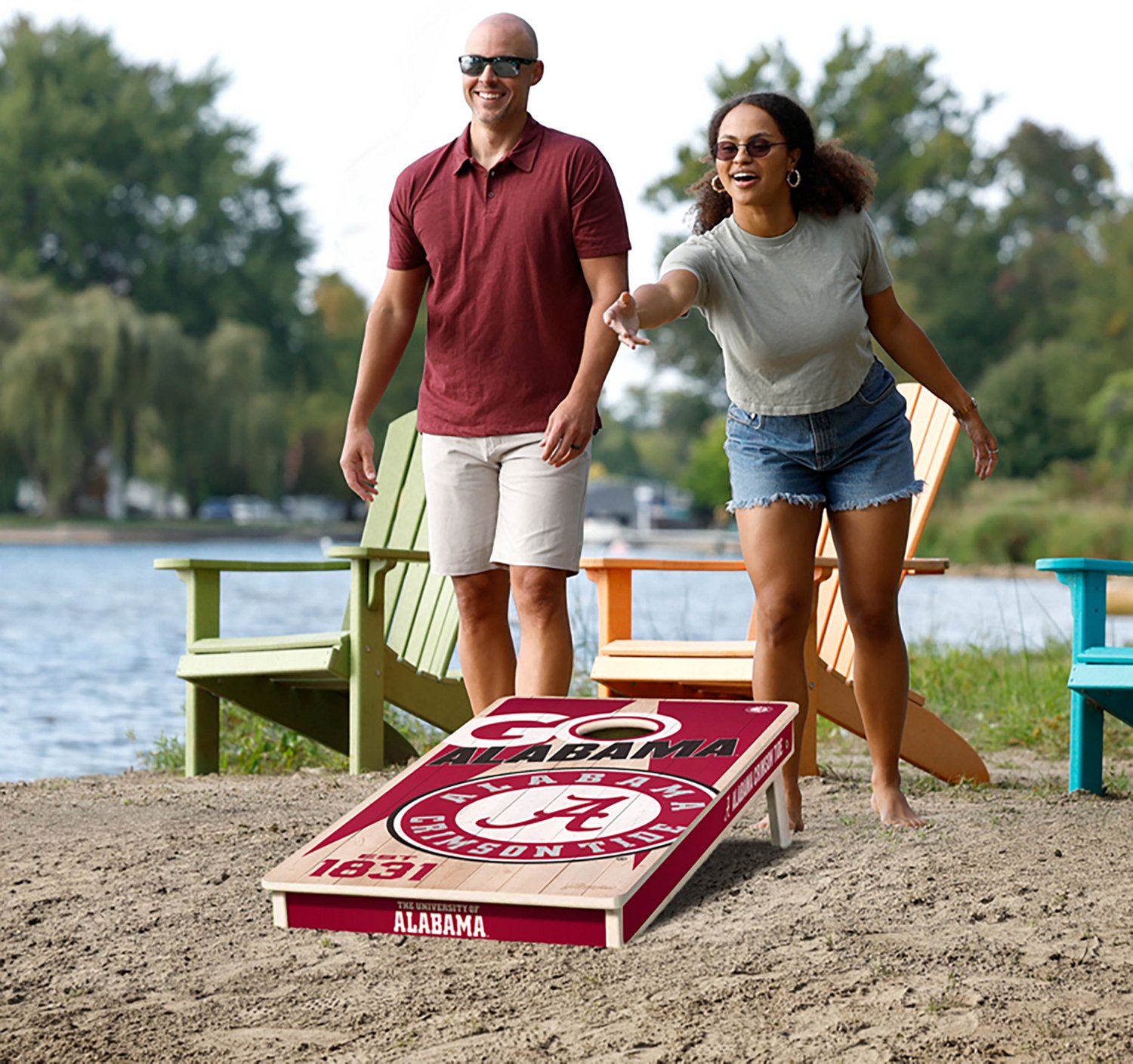 YouTheFan Alabama Crimson Tide 2 ft x 4 ft Solid Wood Cornhole Set - view number 6