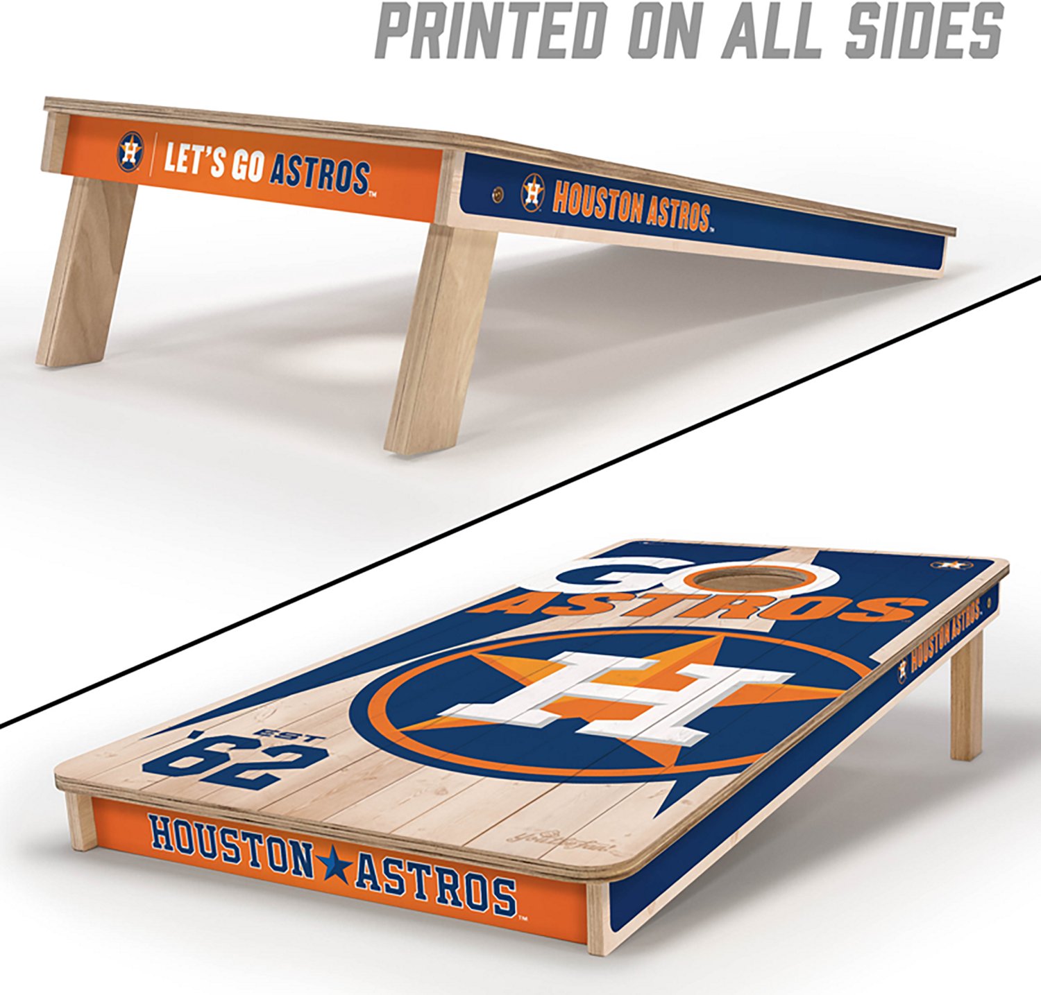YouTheFan Houston Astros 2 ft x 4 ft Solid Wood Cornhole Set - view number 4