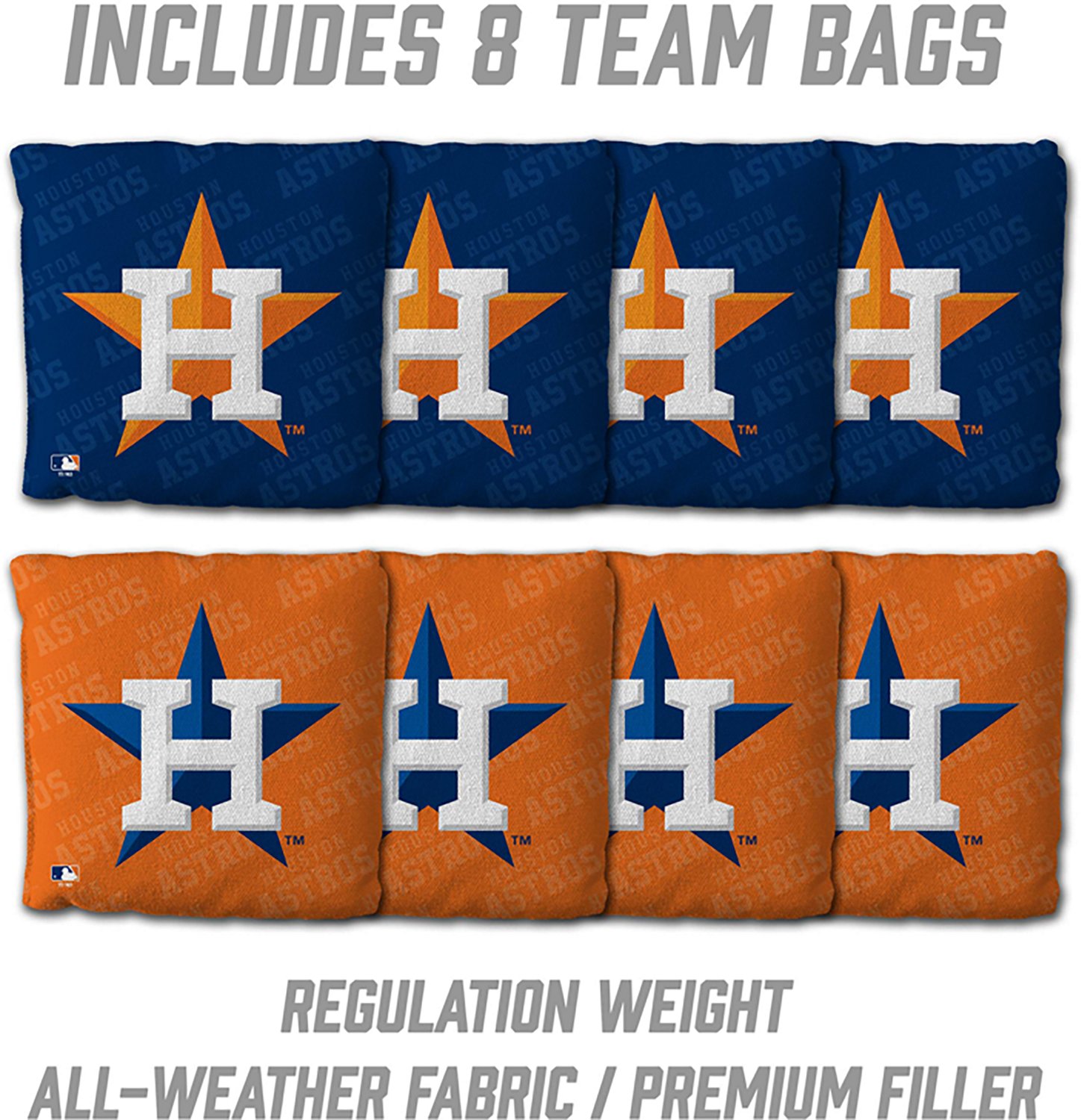 YouTheFan Houston Astros 2 ft x 4 ft Solid Wood Cornhole Set - view number 5
