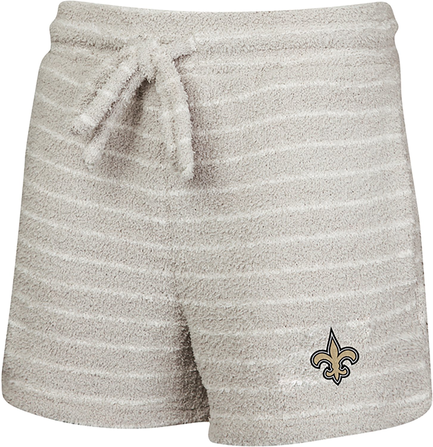 Concepts Sport Women's New Orleans Saints Ventura Striped Chenille Shorts 4 in