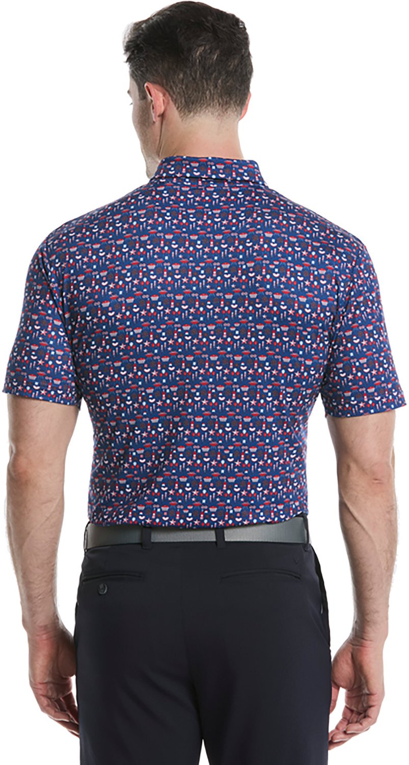 Callaway Golf Men's Americana Print Short Sleeve Polo Shirt - view number 2