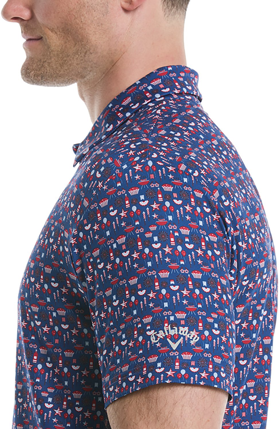Callaway Golf Men's Americana Print Short Sleeve Polo Shirt - view number 4