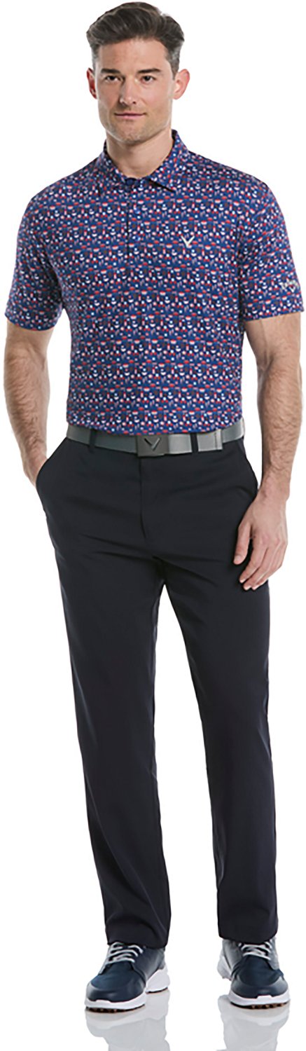 Callaway Golf Men's Americana Print Short Sleeve Polo Shirt - view number 5
