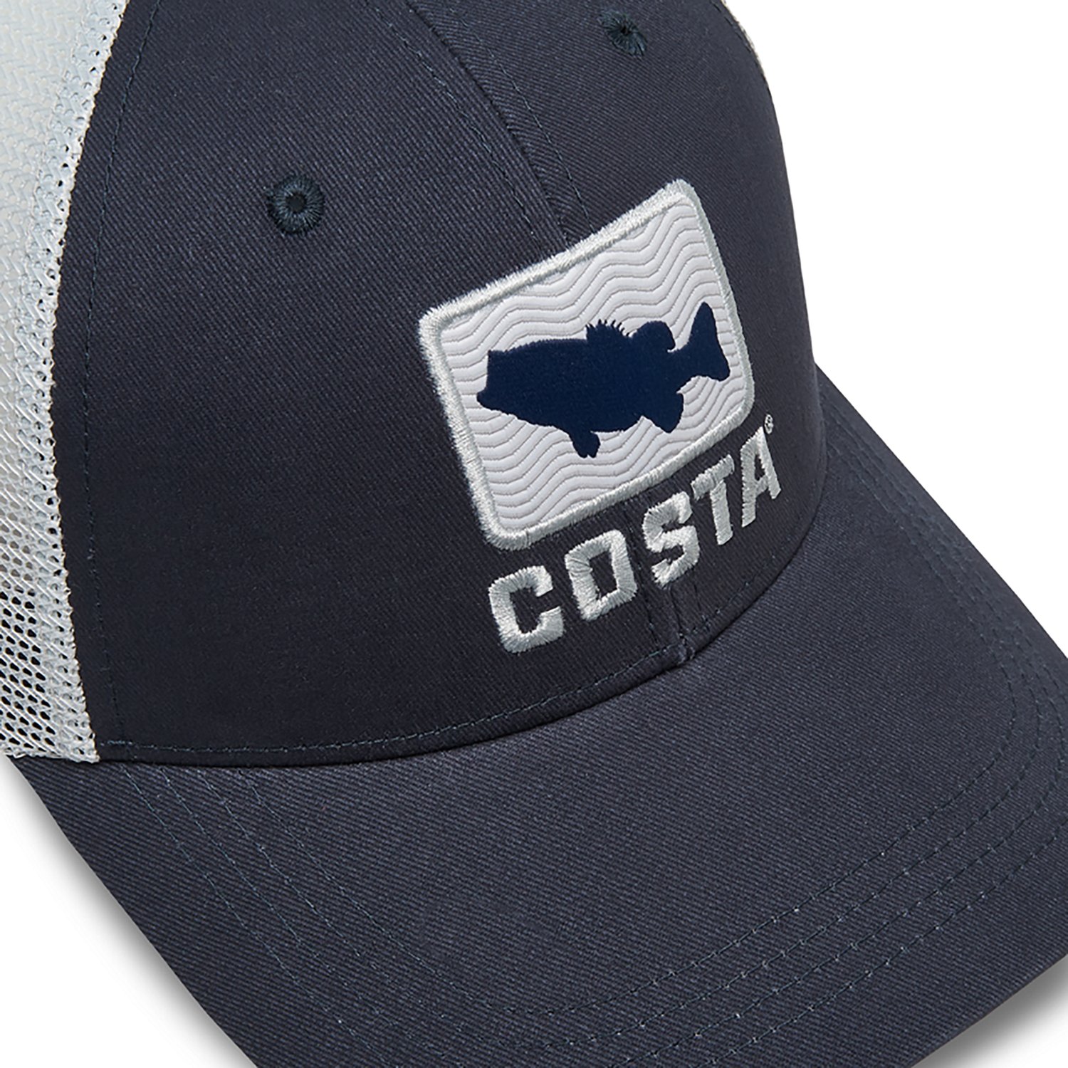 Costa Del Mar Men's Short Sleeve Bass Waves Trucker Cap - view number 3