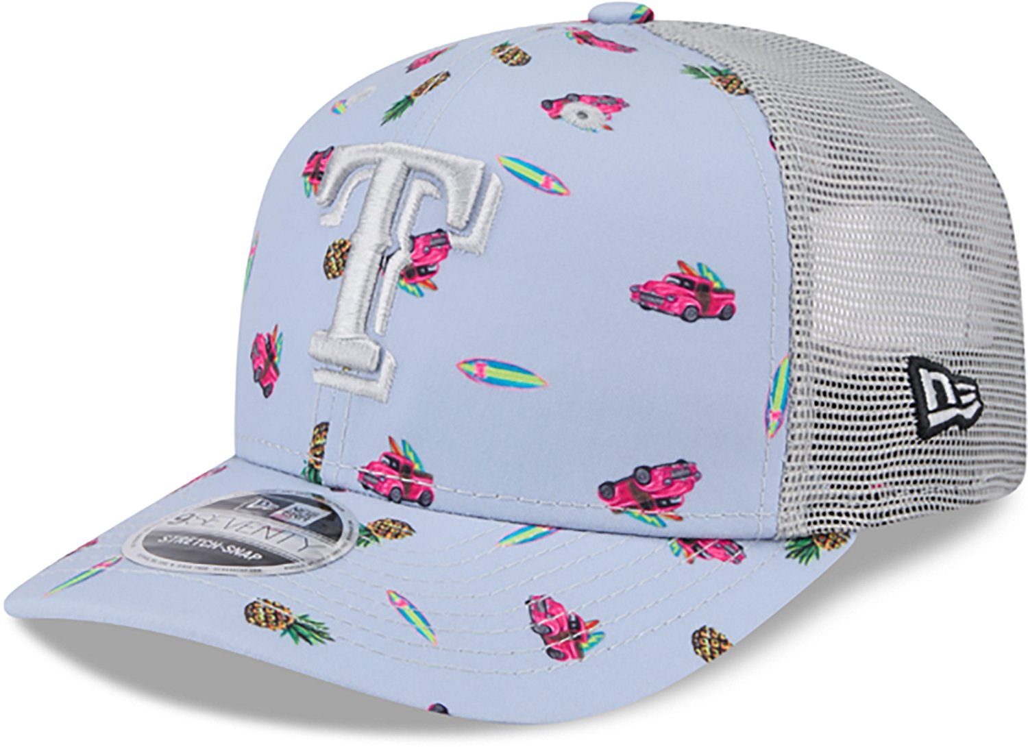 New Era Men's Texas Rangers Pineapple Pattern 9SEVENTY Cap  - view number 5