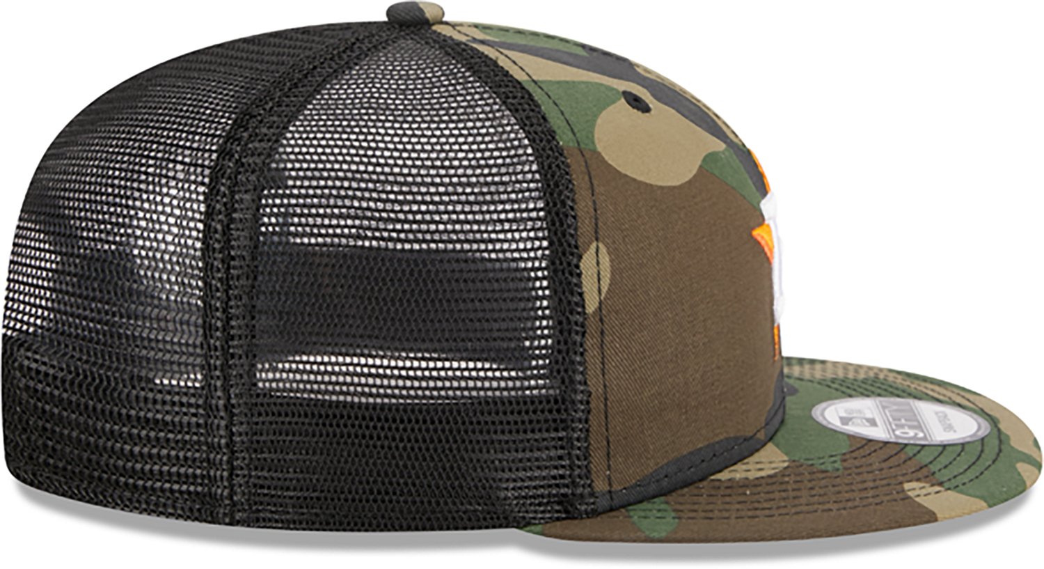 New Era Adults' Astros Evergreen Camo 9FIFTY Trucker Cap - view number 3